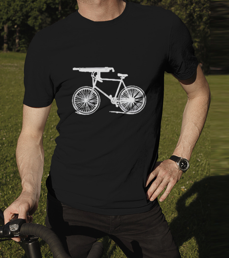 Instantdistractions Bicycle Machine Gun Safety T-Shirt