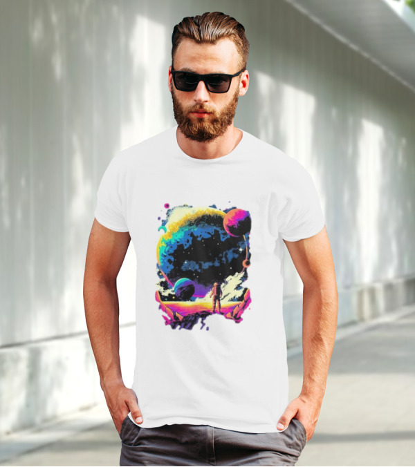 Into The AM Infinity Explorer Astronaut Planetary Adventure T-Shirt