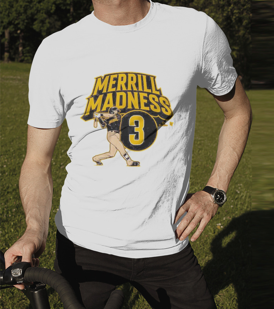 Jackson Merrill Madness 3 Baseball Player Swing T-Shirt
