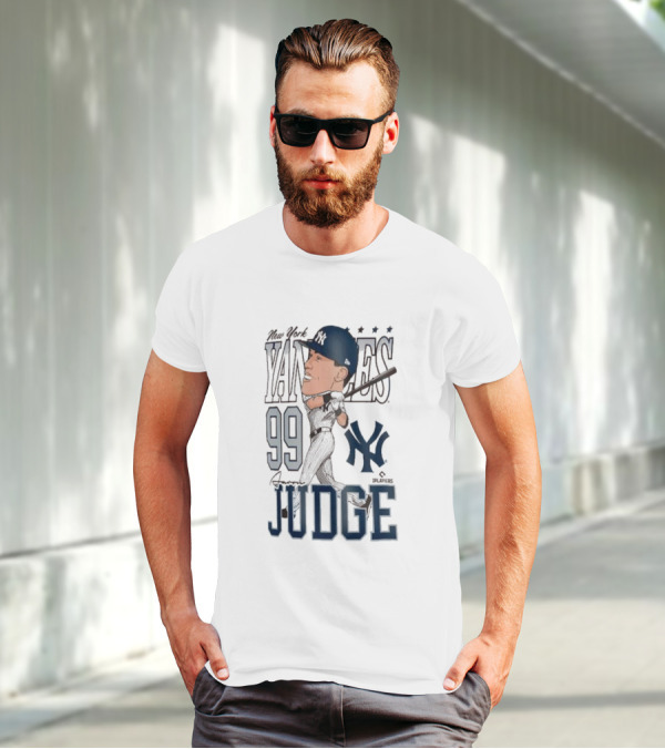 New York Yankees 99 Aaron Judge Caricature New Era T-Shirt