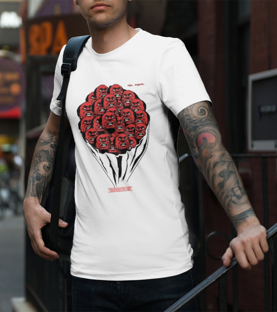 Nkrumah Never Dies Afri5a Ripe Organic Face Cluster T-Shirt