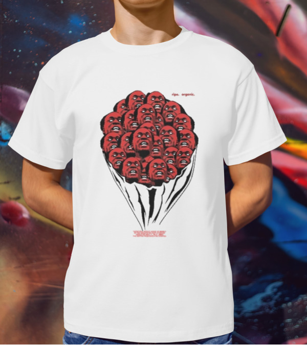 Nkrumah Never Dies Afri5a Ripe Organic Face Cluster T-Shirt