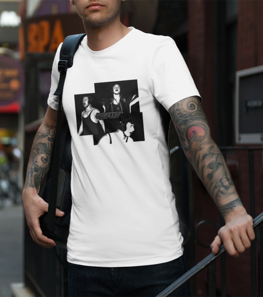 NONSTOP Andrew Thompson Black And White Collage T-Shirt