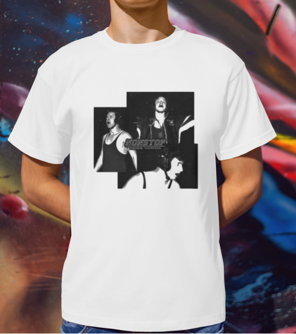 NONSTOP Andrew Thompson Black And White Collage T-Shirt
