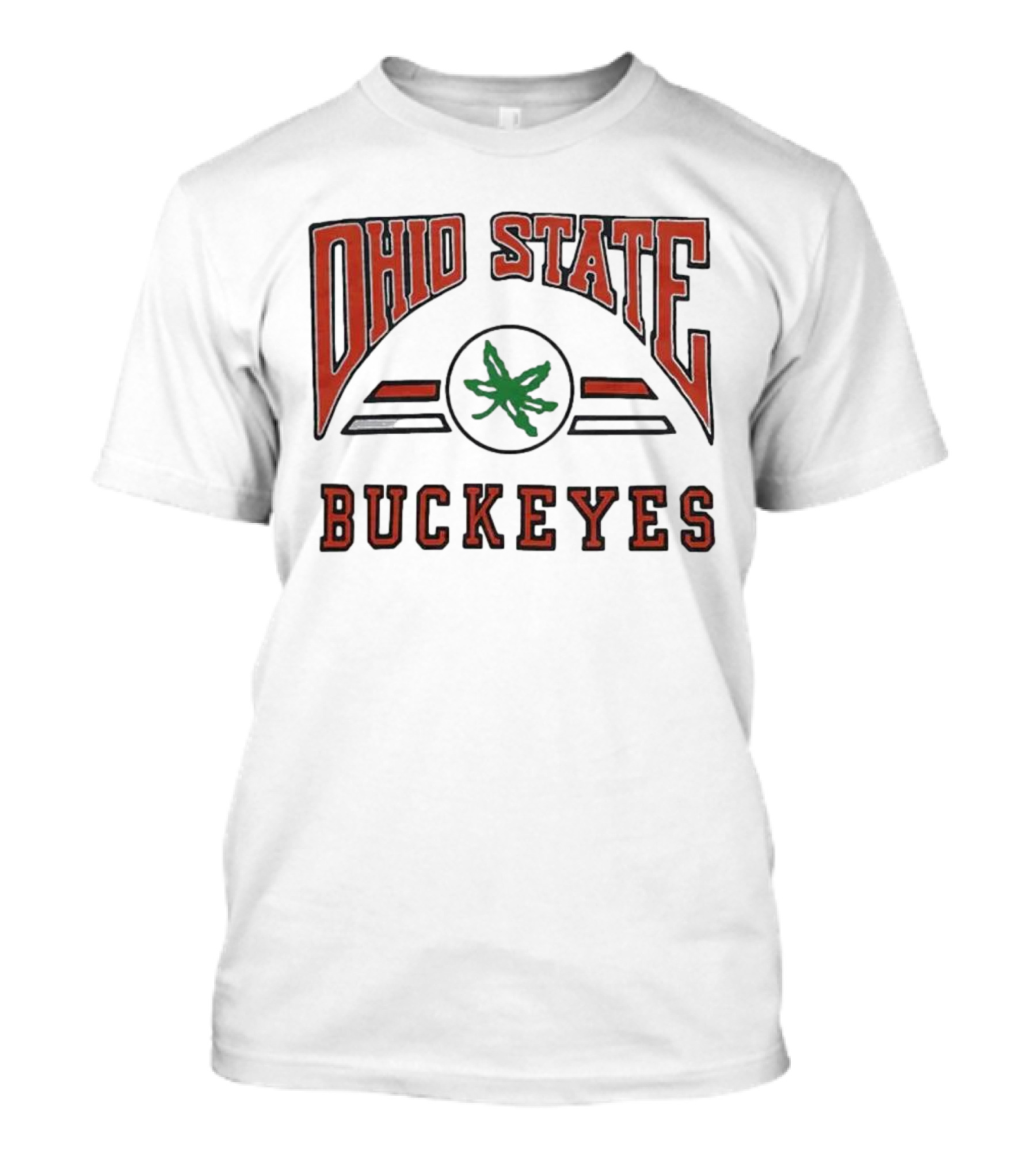 Ohio State Buckeyes Arch With Green Leaf T-Shirt