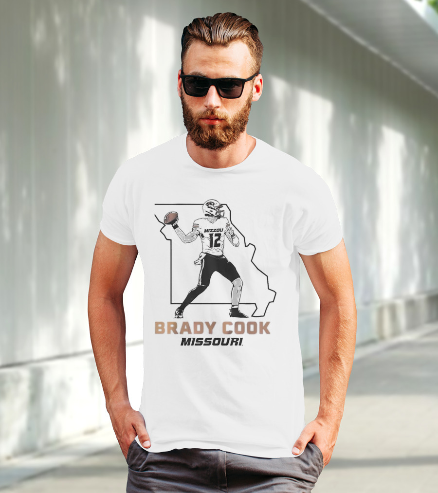 Brady Cook Mizzou Football Missouri State Pose T-Shirt
