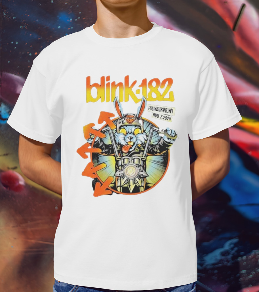 Blink-182 Concert Rabbit Milwaukee WI August 7 T-Shirt