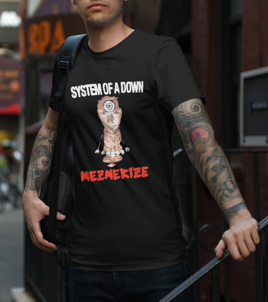 System Of A Down Mezmerize Album Artwork Puppet Face T-Shirt