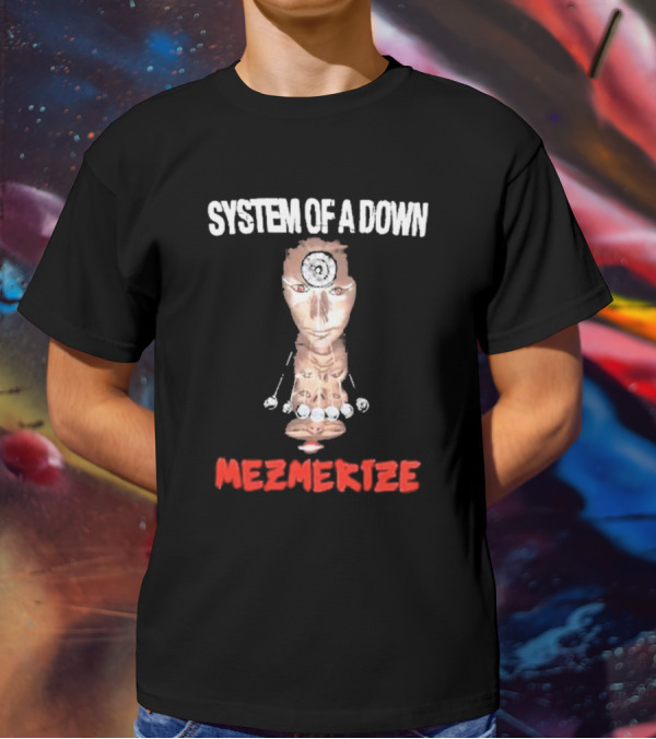 System Of A Down Mezmerize Album Artwork Puppet Face T-Shirt