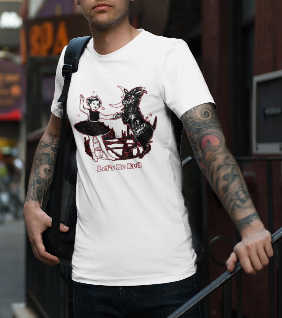 Teenhearts Let's Be Evil With Pentagram Dancing Girl And Goat T-Shirt