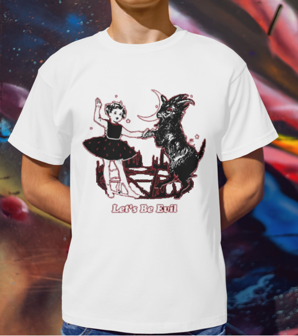 Teenhearts Let's Be Evil With Pentagram Dancing Girl And Goat T-Shirt