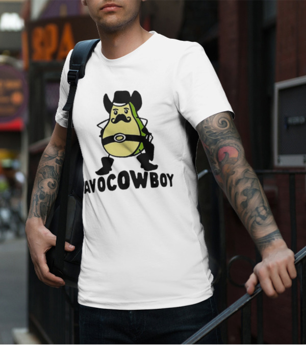 Got Funny Avocowboy Western Cartoon Avocado Character T-Shirt
