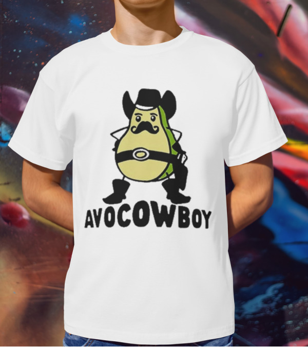 Got Funny Avocowboy Western Cartoon Avocado Character T-Shirt