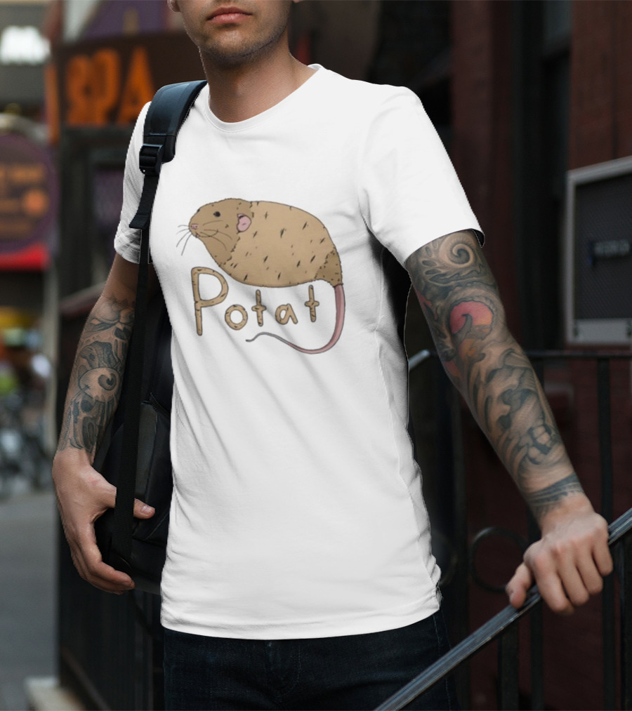 Grumpy Rat Potat Character Image T-Shirt