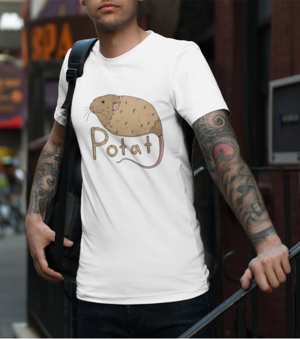 Grumpy Rat Potat Character Image T-Shirt