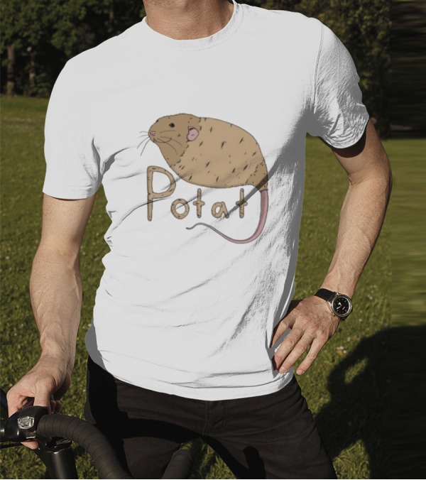 Grumpy Rat Potat Character Image T-Shirt