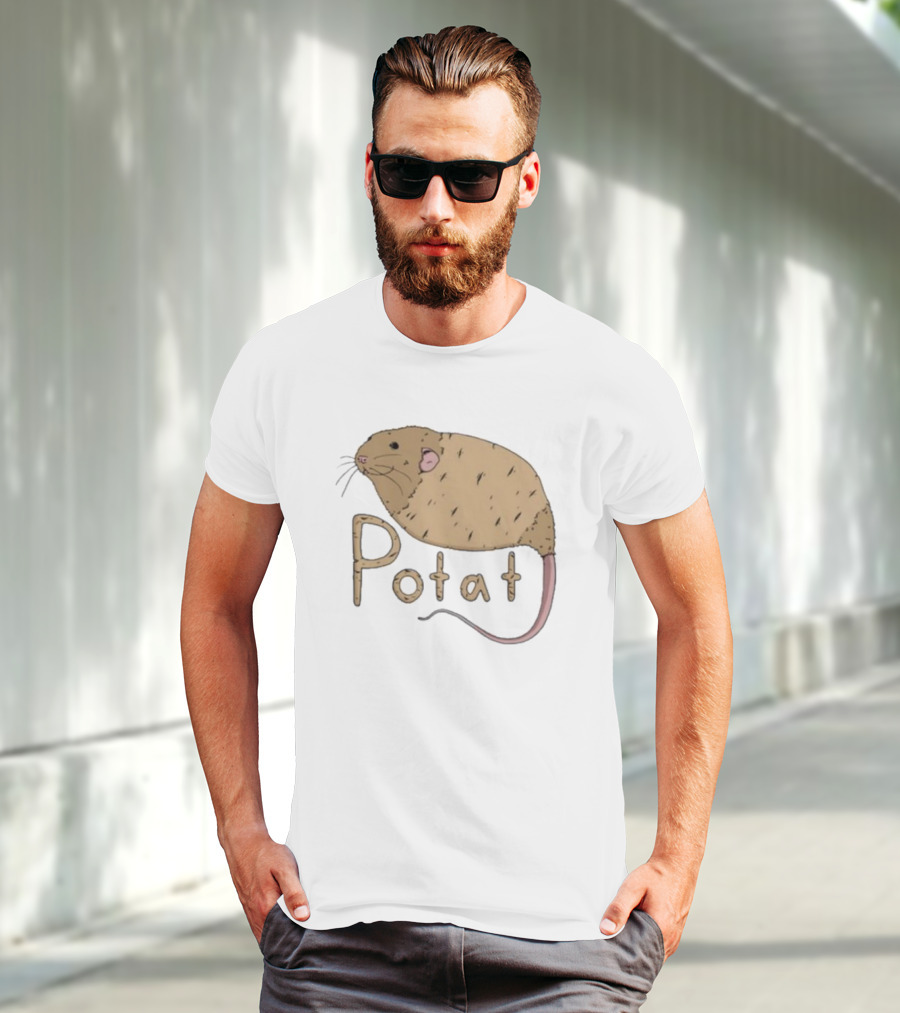 Grumpy Rat Potat Character Image T-Shirt