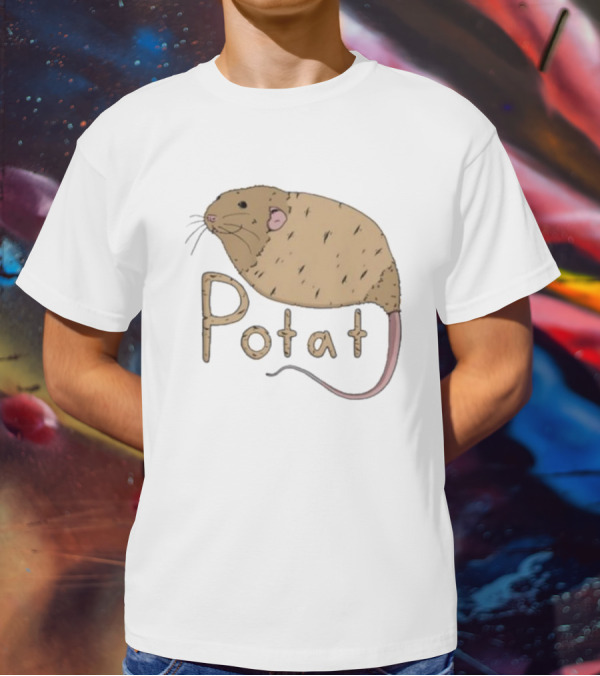 Grumpy Rat Potat Character Image T-Shirt