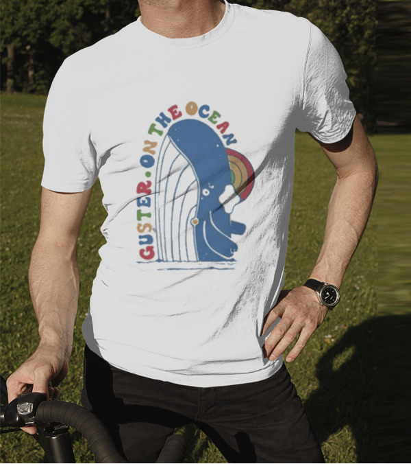 Guster On The Ocean Whale Rainbow T-Shirt