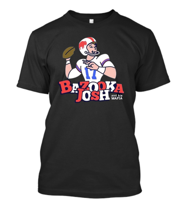 Bazooka Josh And His Mafia Football Throwback Illustration 17 T-Shirt