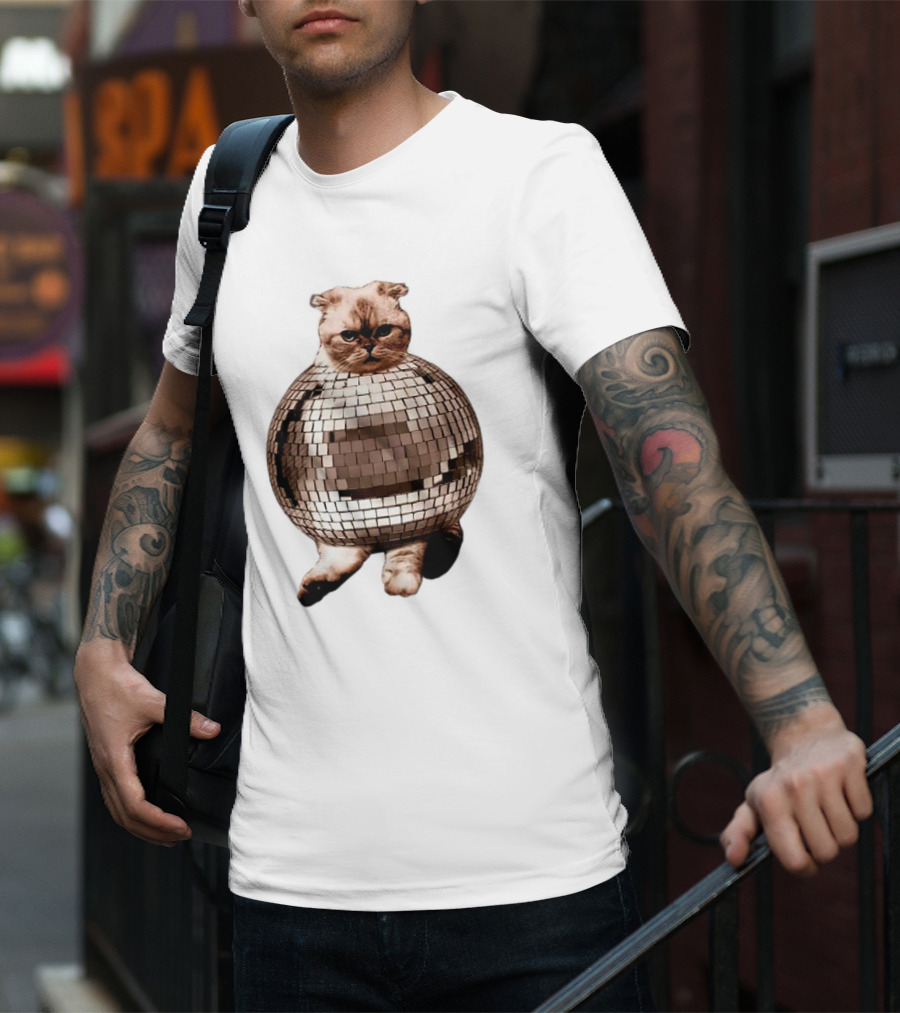 Taylor Swift Mirrorball Disco Cat T-Shirt