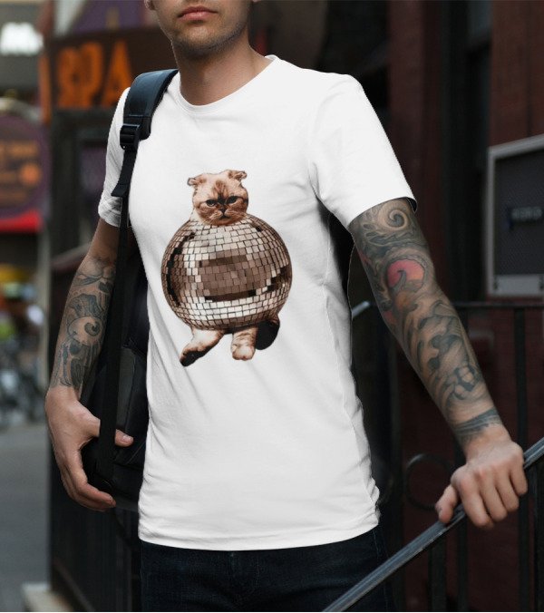 Taylor Swift Mirrorball Disco Cat T-Shirt