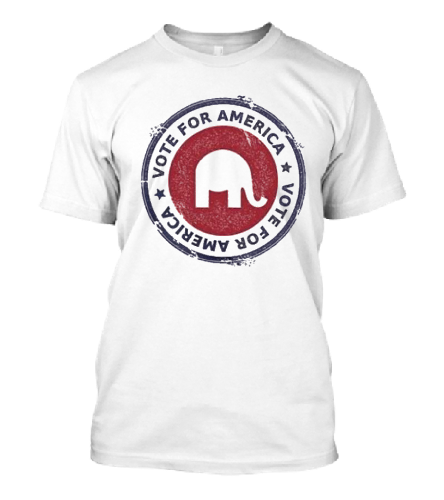 Vote For America Elephant Symbol Double-Circle T-Shirt