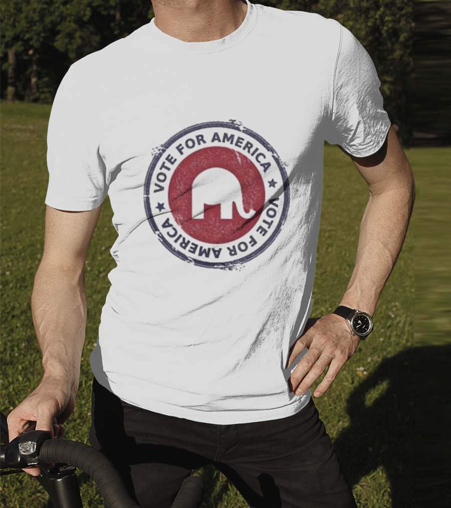 Vote For America Elephant Symbol Double-Circle T-Shirt