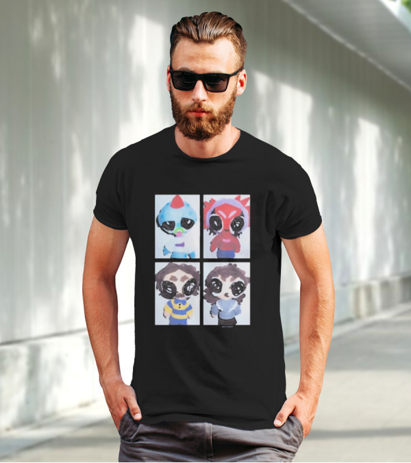 Emergency Intercom Plushies Cute Character Quartet T-Shirt