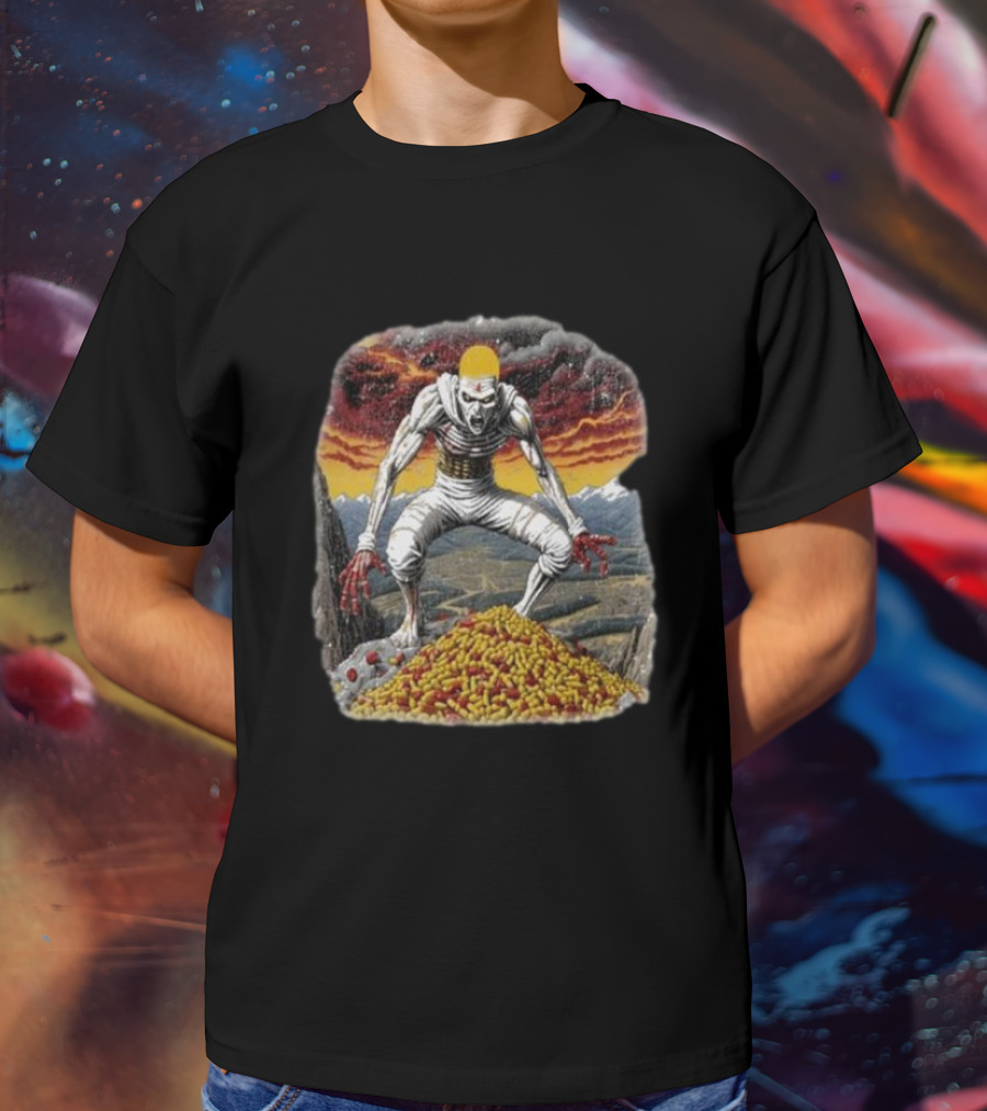 Eminem Pills Monster In Apocalyptic Landscape T-Shirt