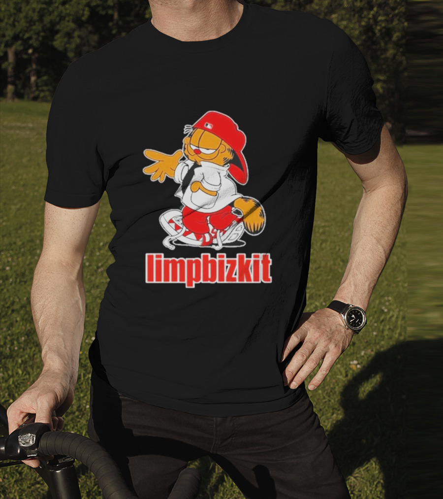 Limpbizkit Garfield Parody Red Outfit Cap And Sneakers T-Shirt