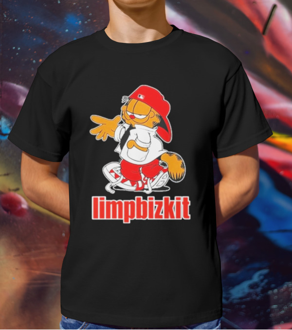 Limpbizkit Garfield Parody Red Outfit Cap And Sneakers T-Shirt