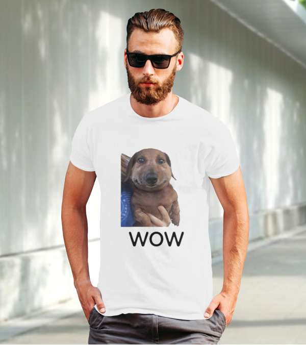 Fallenchungus Wow Dog Meme With Funny Expression T-Shirt