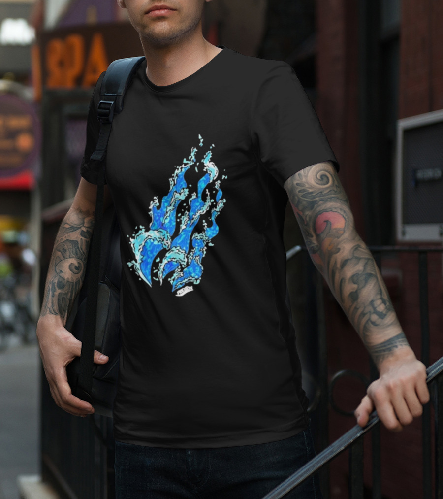 Fire Wave Blue Flame T-Shirt