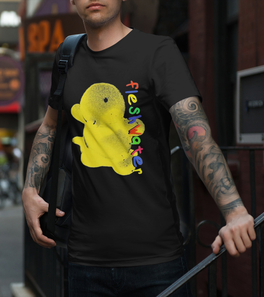 Fleshwater Colorful Text Yellow Ducky T-Shirt