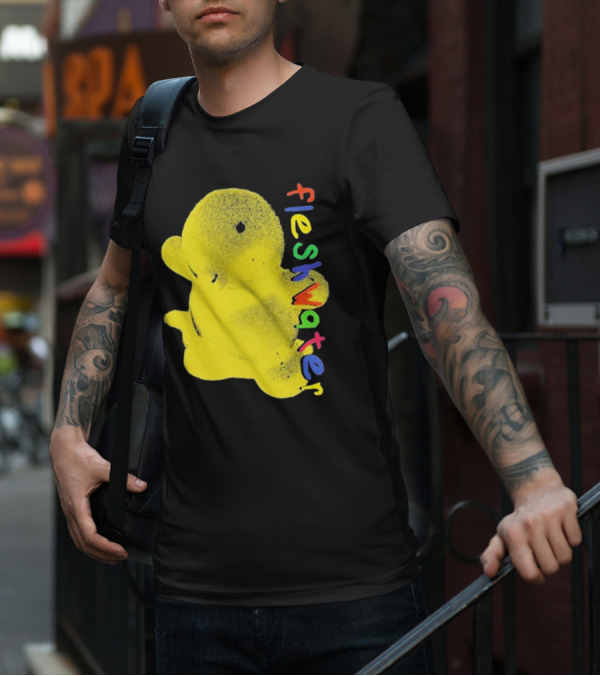 Fleshwater Colorful Text Yellow Ducky T-Shirt
