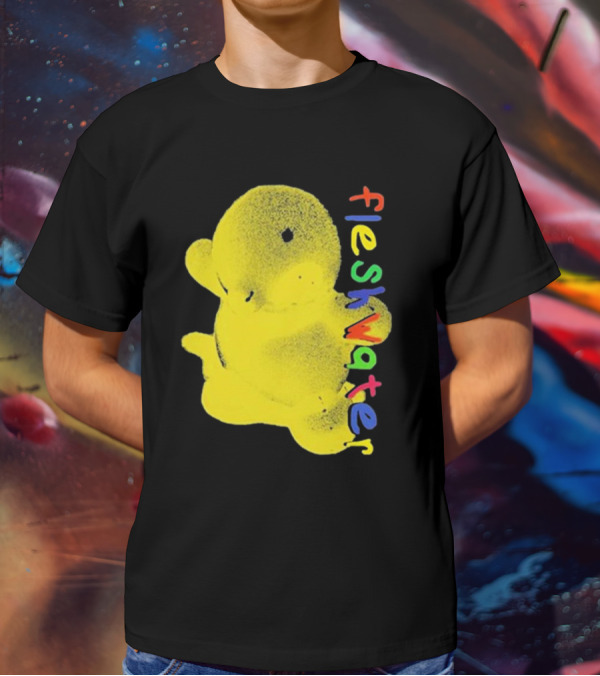 Fleshwater Colorful Text Yellow Ducky T-Shirt