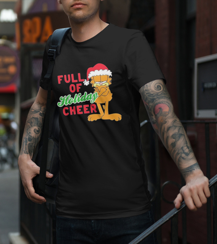Garfield Full Of Holiday Cheer Ripple Junction T-Shirt