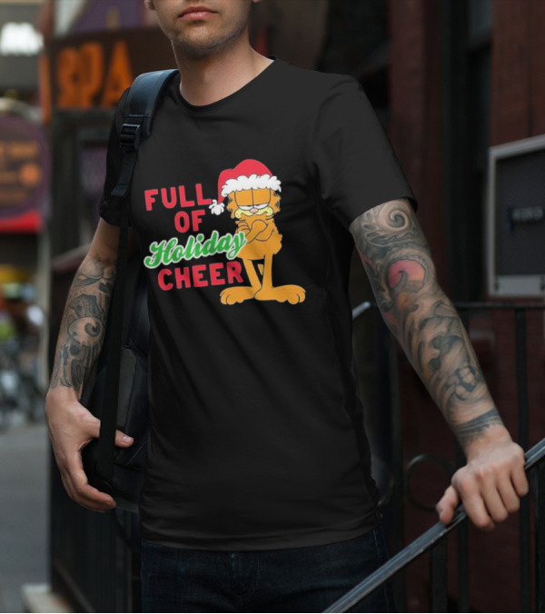 Garfield Full Of Holiday Cheer Ripple Junction T-Shirt