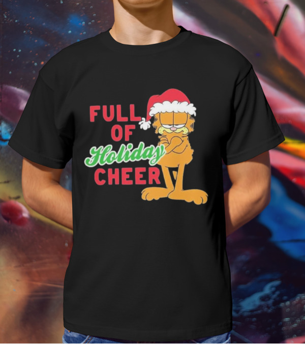 Garfield Full Of Holiday Cheer Ripple Junction T-Shirt
