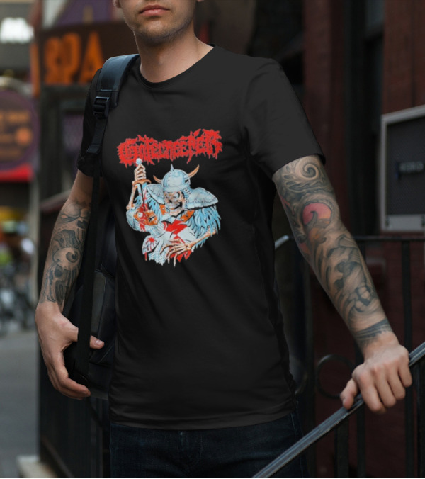 Gatecreeper Skeleton Warrior Stabbing T-Shirt