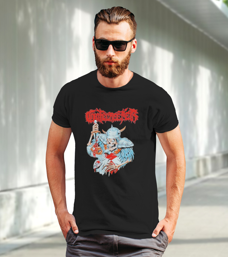 Gatecreeper Skeleton Warrior Stabbing T-Shirt