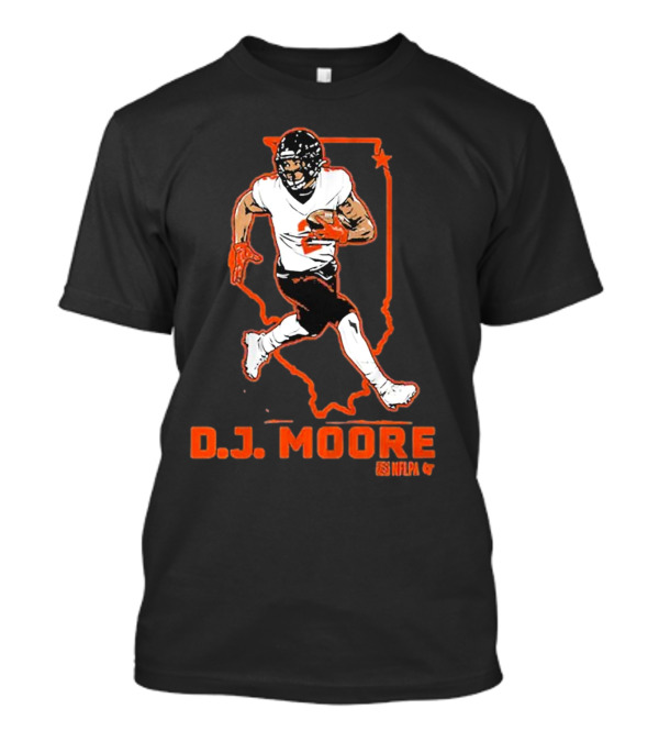 D.J. Moore Illinois Football NFPA Player Outline T-Shirt
