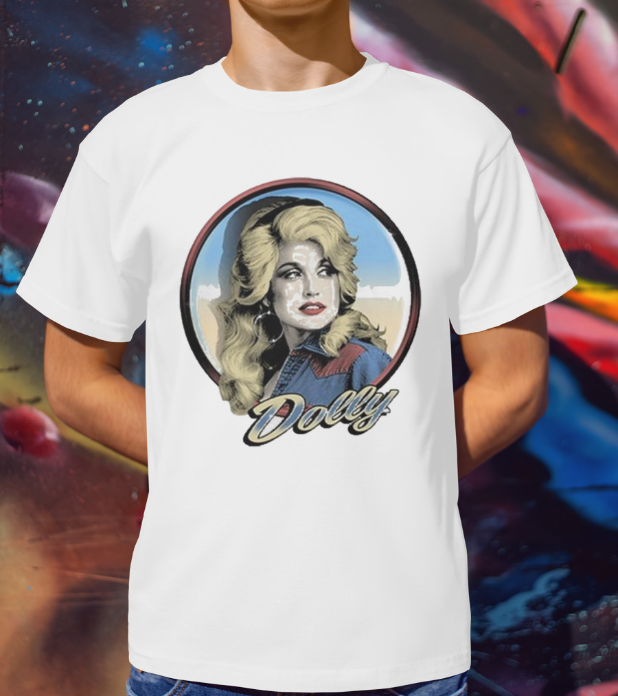 Dolly Parton Vintage Style Primary Color Photo T-Shirt