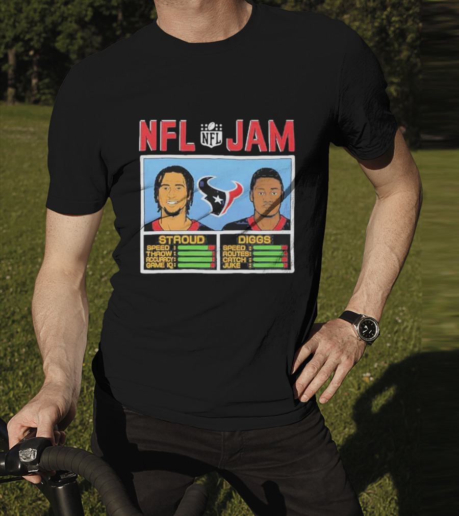 NFL Jam Texans Stroud Diggs Speed Throw Accuracy Game IQ Catch Juke T-Shirt