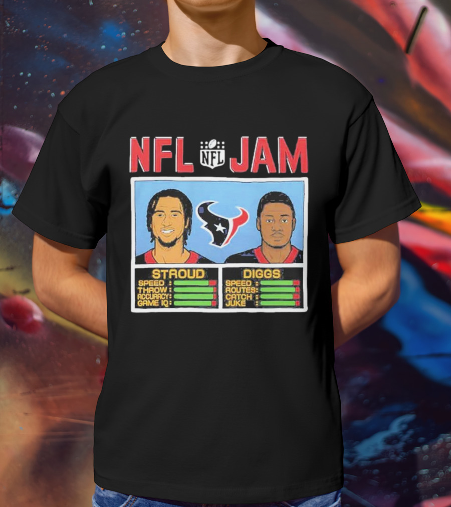 NFL Jam Texans Stroud Diggs Speed Throw Accuracy Game IQ Catch Juke T-Shirt
