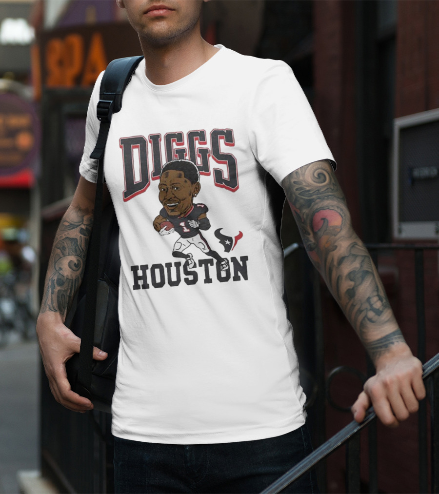 Diggs Houston Texans Football Player Caricature T-Shirt