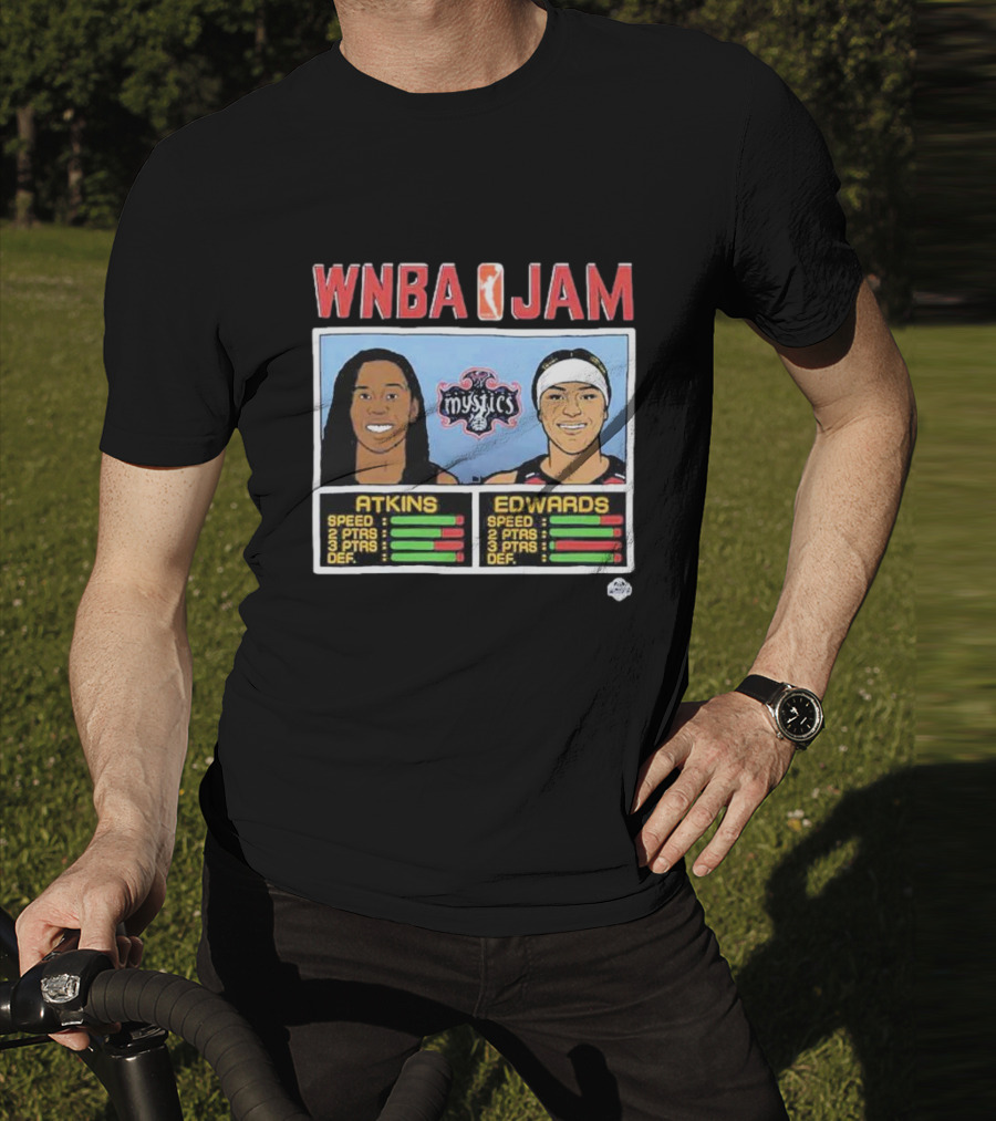 WNBA Jam Mystics Atkins Edwards Speed Points Defense T-Shirt