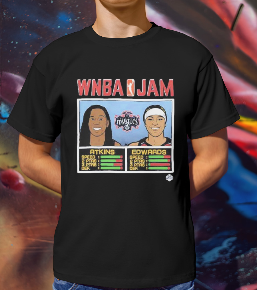 WNBA Jam Mystics Atkins Edwards Speed Points Defense T-Shirt