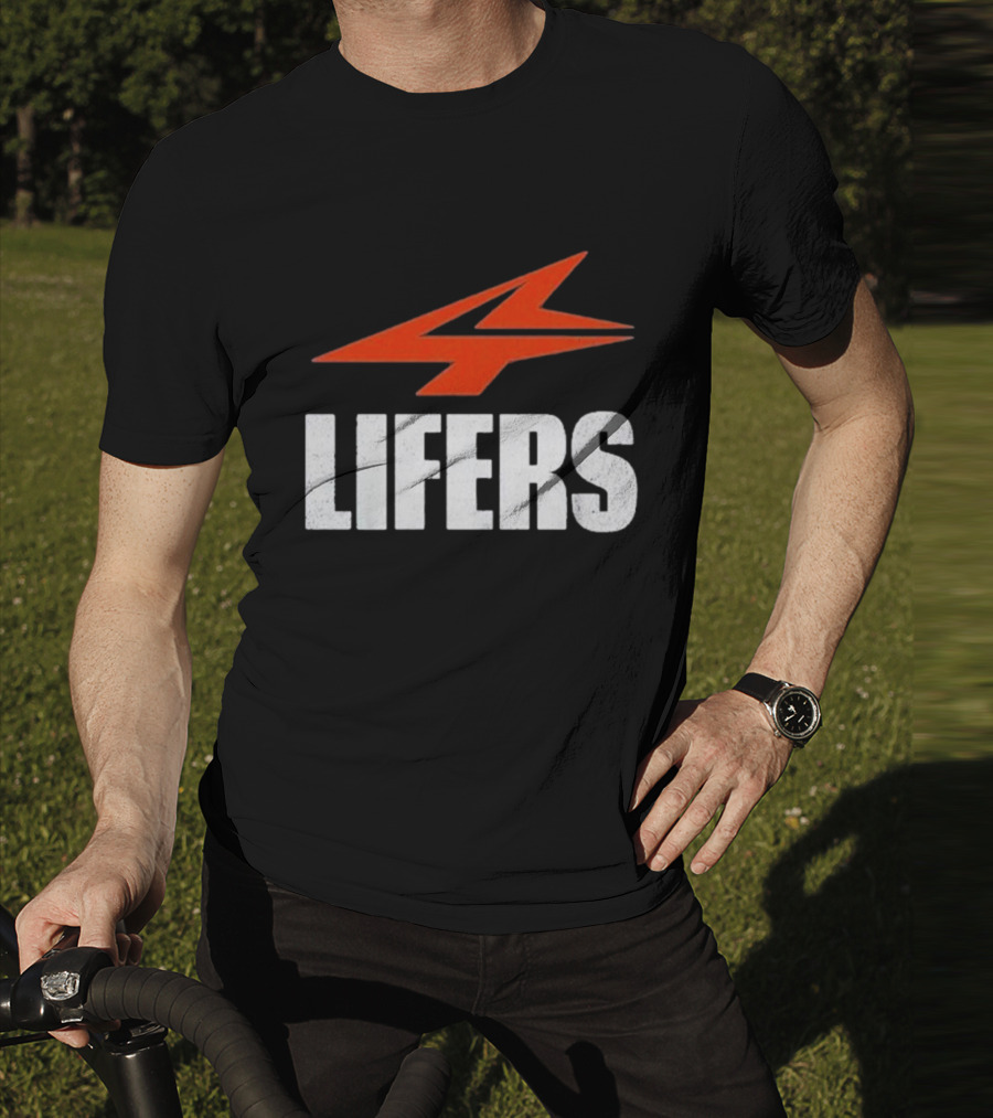 Druski 4Lifers 4 Lifers Red Lightning Bolt T-Shirt